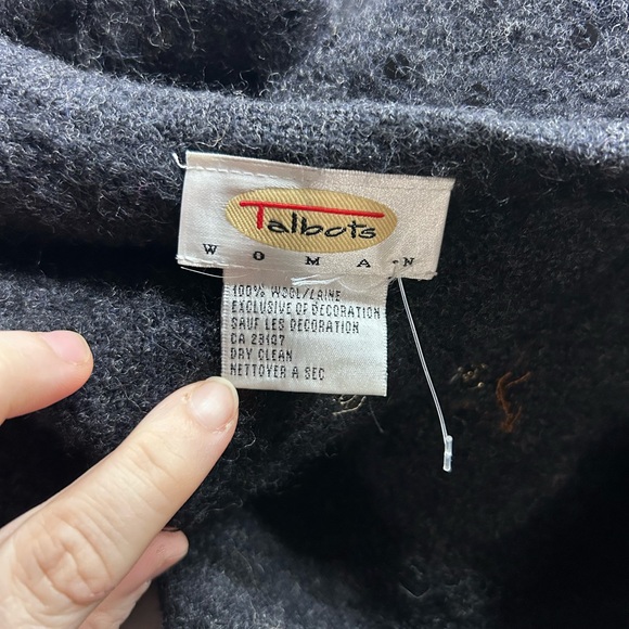 Talbots Charcoal Wool Cardigan - Picture 3 of 4